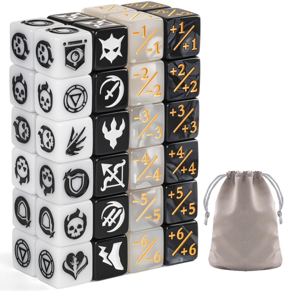 48 Pieces Abilities Keywords Counter Dice MTG Dice 1/+1 Counters Bulk Creature Stats Buff Tokens Dice Set for Magic The Gathering, MTG, TCG, Card Games Accessories (Multicolor)