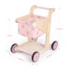 Asweets 2 in 1 Wooden Baby Walker Push and Pull Doll Stroller, Shopping Cart Learning Walker for Boys and Girls, Sit Stand Learning Toddler Toy (Pink) view 2