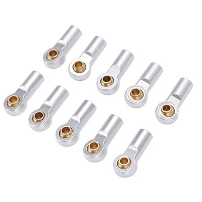 10pcs Aluminum M3 Ball Link Rod Ends for AXIAL SCX10 1/10 RC Car, Improve Performance and Easy Install, Suitable for RC 1/10 Car (Silver)