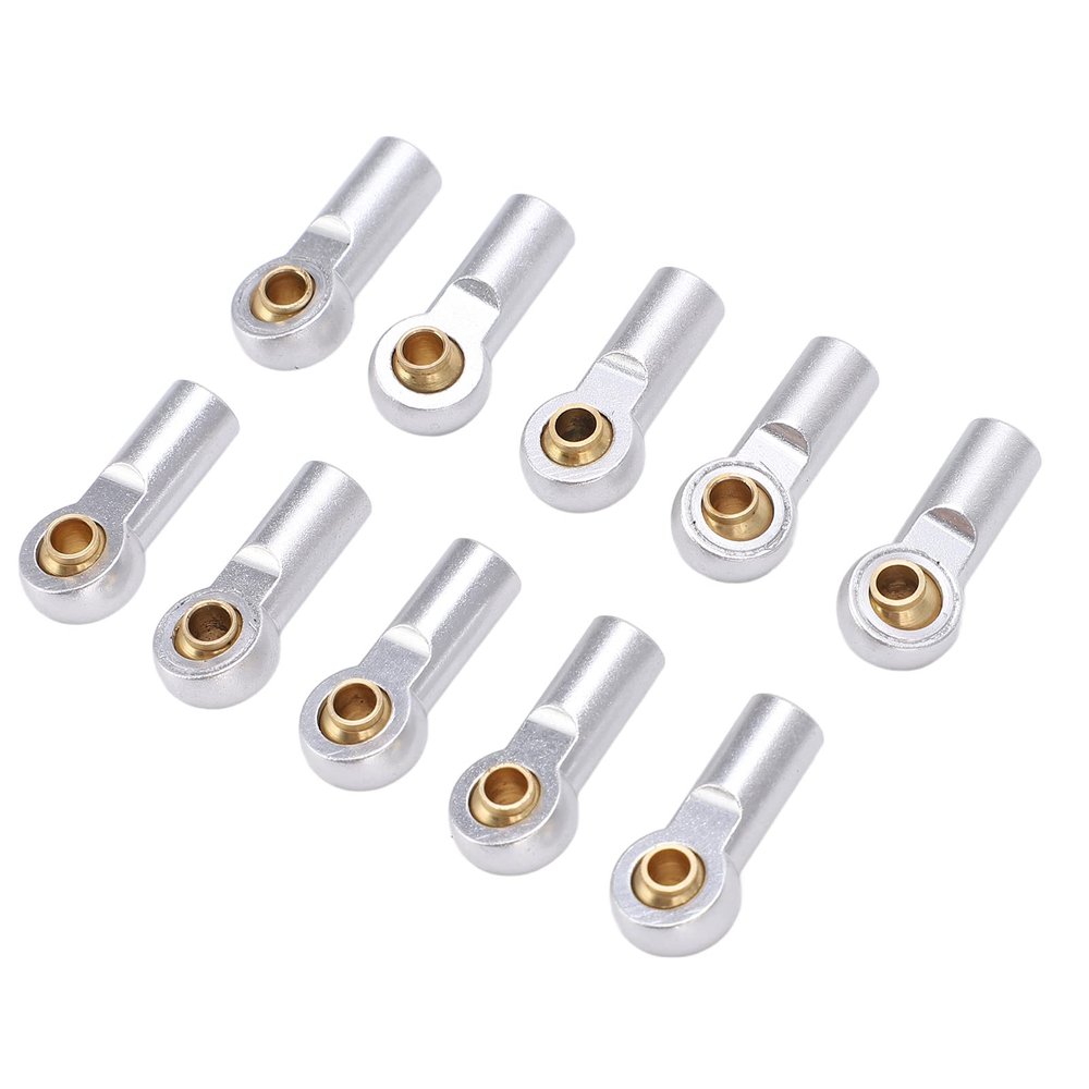 10pcs Aluminum M3 Ball Link Rod Ends for AXIAL SCX10 1/10 RC Car, Improve Performance and Easy Install, Suitable for RC 1/10 Car (Silver)