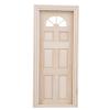 1:12 Dollhouse Wooden Miniature Simulated Door Unpainted Furniture Kit for DIY Enthusiasts (Six Gate Gate) view 2