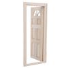 1:12 Dollhouse Wooden Miniature Simulated Door Unpainted Furniture Kit for DIY Enthusiasts (Six Gate Gate) view 4