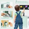 INFANS Kids Kitchen Playset, Toddler Wooden Pretend Cooking Set with Stove Microwave Dustbin Storage Cabinet, Play Kitchen Toy Set with Toy Food Cookware Accessories for Children Boys Girls view 3
