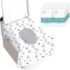 100 Pack Toilet Seat Covers Disposable, Portable Toilet Seat Cover for Travel Waterproof Potty Covers for Toddler(Individually Wrapped view 1