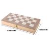 Travel Size Wooden Chess Set 3-in-1 Portable Folding Board Game for Family Fun - Premium Material Chess Checkers Backgammon Toy for Logical Thinking view 3