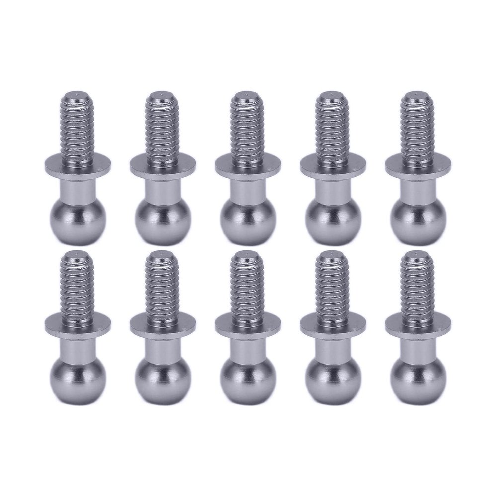 10pcs Metal Ball Link Track Rod for TT01 TT02 Remote Control Car, Aluminum Alloy Material, Simple Installation, RC Car Enthusiasts (#4)