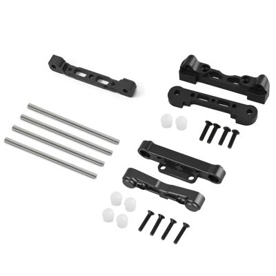 1 Set Metal Front & Rear Suspension Arm Code with Pin for Arrma 1/8 for KRATON for Outcast for Typhon 6S Upgrade Parts(Black)