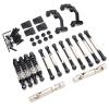 DAIHAOUU for WPL C14 C24 C24-1 C54 Metal Chassis Link Rod Pull Rod Mount Shock Absorber Drive Shaft Set 1/16 RC Car Upgrade Parts(Grey) view 3