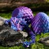 3D Printed Dragon Fidget Toys Dragon Egg 12inch Flexible Dragon Toy 3D Printed Dragon Egg with Articulated Dragon Inside Fidget Toys for Autism/ADHD Easter Toys Gifts (BlackPurple) view 4
