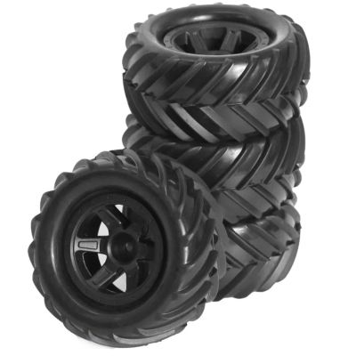 4pcs 90mm for Monster Truck Buggy Tires Wheel Hex for TRAXXAS for E-Revo for MJX W192 1/16 RC Car Upgrade Parts