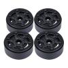 4 Pcs Machined Carbon Fibre 1.9 Inch Beadlock Wheel Rim Hub for 1/10 RC Crawler Car SCX10 TRX4 VS4-10 Cheater Rigs 1.9S LCG DIY(Black B) view 1