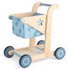 Asweets 2 in 1 Wooden Baby Walker Push and Pull Doll Stroller, Shopping Cart Learning Walker for Boys and Girls, Sit Stand Learning Toddler Toy (Blue) view 1