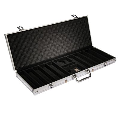 Gamers Lounge 500-count Aluminum Poker Chip Case - Locking, Key Included