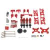 DAIHAOUU for Wltoys 144001 124017 124019 Metal PO Accessories RC Retrofit Kit(Red) view 1