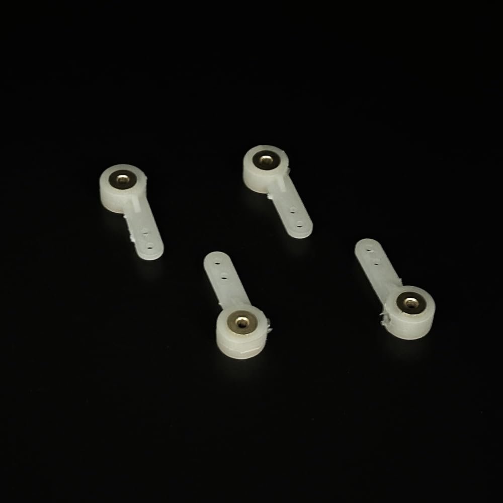 4PCS RC Airplane Landing Gear Front Wheel Steering Arm Nylon Servo Suspension Arm for RC Plane Helicopter Aircraft DIY Model Plane Parts (2.6mm Hole)