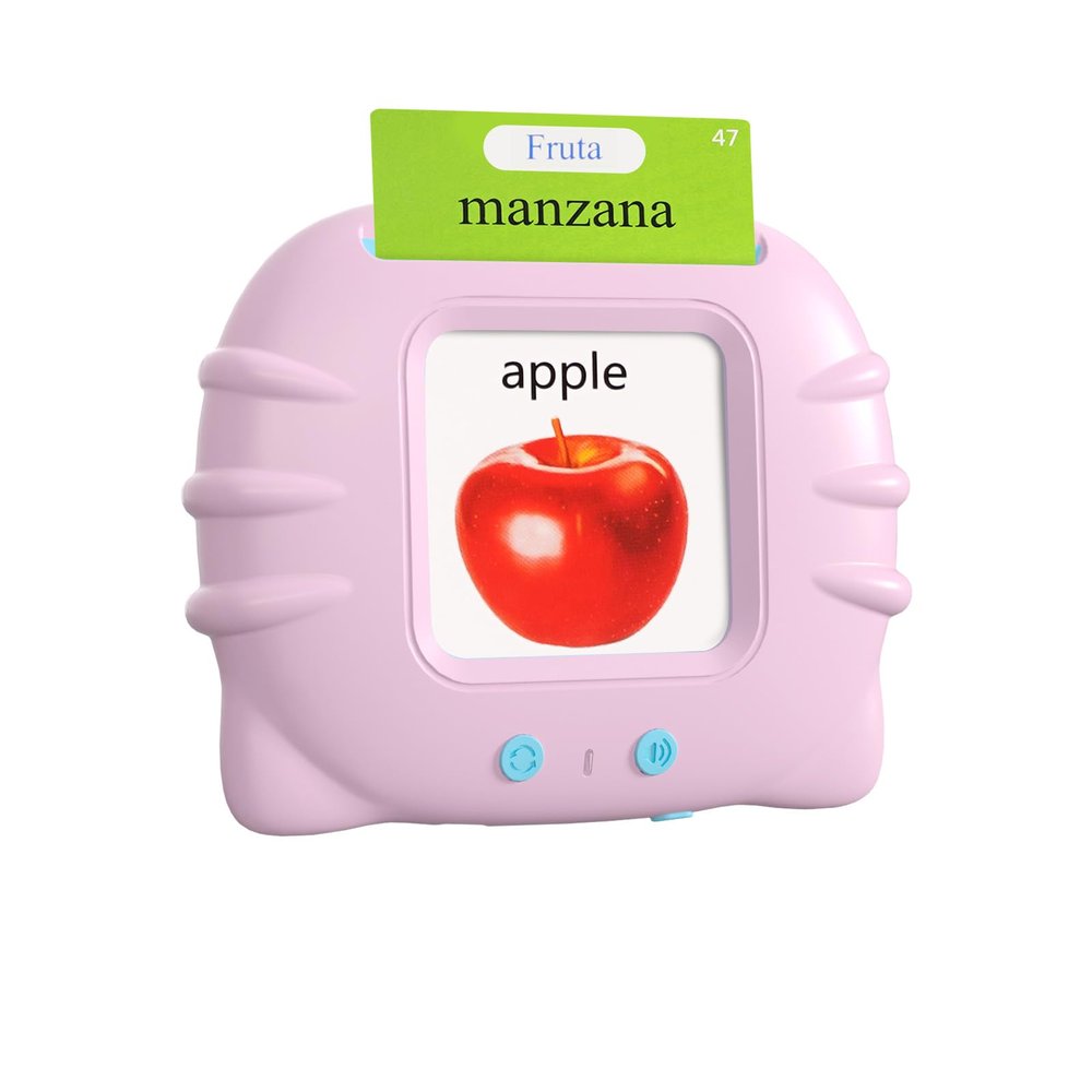 510 Words Toddler Spanish English Talking Flash Cards for 1 2 3 4 5 6 Years Old Boys and Girls, Autism Sensory Therapy Toys for Kids, Leaning Educational Montessori Pocket Speech Christmas Toys 1-3