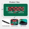 WUHUQN Professional Poker Mat Portable Poker Table Layout Anti-Slip Rubber Roulette Game Layout Table Top Cover, Poker Mat with Carrying Bag, 8 Players Game Layout Mat view 3