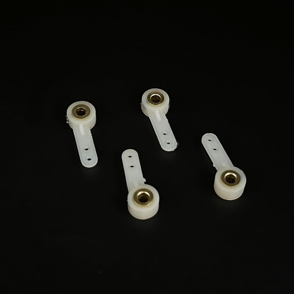 4PCS RC Airplane Landing Gear Front Wheel Steering Arm Nylon Servo Suspension Arm for RC Plane Helicopter Aircraft DIY Model Plane Parts (4.1mm Hole)