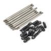 8Pcs Steel 275mm Wheelbase Links Set with Straight Angled M4 Rod Ends for 1/10 RC Crawler SCX10 D90 TF2 Chassis DIY view 2