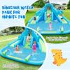 GLACER Inflatable Water Slide Park, Blow up Dinosaur Water Slides w/Splash Pool, Dual Slides, Climbing Wall, Outdoor Backyard Mega Bounce House for Big Kids (with 584W Blower) view 2