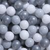 GOGOSO Ball Pit Balls for Toddler, Baby Plastic Playballs Kids Soft Pastel Pelotas Non-Toxic BPA-Free Gray+Pearl Gary+ White, 200 Balls view 1