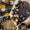 100pcs Black and Gold Balloons 12 Inch Metallic Gold and Black latex Party Balloons for Birthday Retirement Graduation New Year's Eve Party Decorations view 3