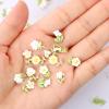 100 Pieces Tiny Green Flowers for Dollhouse Miniatures Resin Flowers for Crafts Tiny Things for Fairy Garden Micro Landscaping Decoration view 4