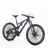 Kuasting 1:8 Scale Die-Cast Mini DS Dual Slalom Mountain Bike Toy FS Bicycle Model Alloy Mini Cake Topper Desktop Decoration Crafts for Cycling Lovers Bike Racers Athletes Children (Black) view 1