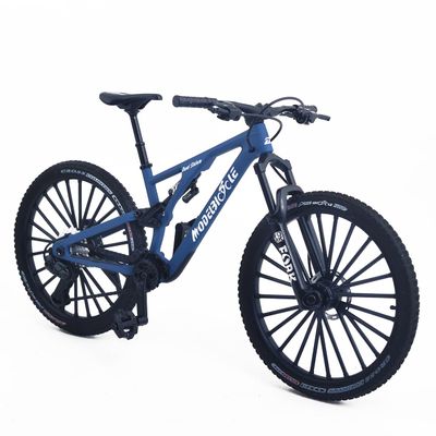 1:8 Scale Alloy Mini Mountain Bike Toy DS Dual Slalom Bicycle Model Die-Cast Bike Cake Topper Desktop Decoration Crafts for Cycling Lovers Bicycle Racers Athletes Children Boys and Girls (Blue)