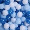 GOGOSO Ball Pit Balls for Toddler, Baby Plastic Playballs Kids Soft Pastel Pelotas Non-Toxic BPA-Free Pearl Blue+Light Blue+White 50 Balls view 1