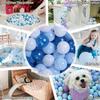 GOGOSO Ball Pit Balls for Toddler, Baby Plastic Playballs Kids Soft Pastel Pelotas Non-Toxic BPA-Free Pearl Blue+Light Blue+White 50 Balls view 4