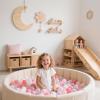 GOGOSO Ball Pit Balls for Toddler, Baby Plastic Playballs Kids Soft Pastel Pelotas Non-Toxic BPA-Free 2pink+White+Clear 1000 Balls view 4