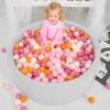 GOGOSO Ball Pit Balls for Toddler, Baby Plastic Playballs Kids Soft Pastel Pelotas Non-Toxic BPA-Free 3pink+Orange+Yellow, 200 Balls view 4