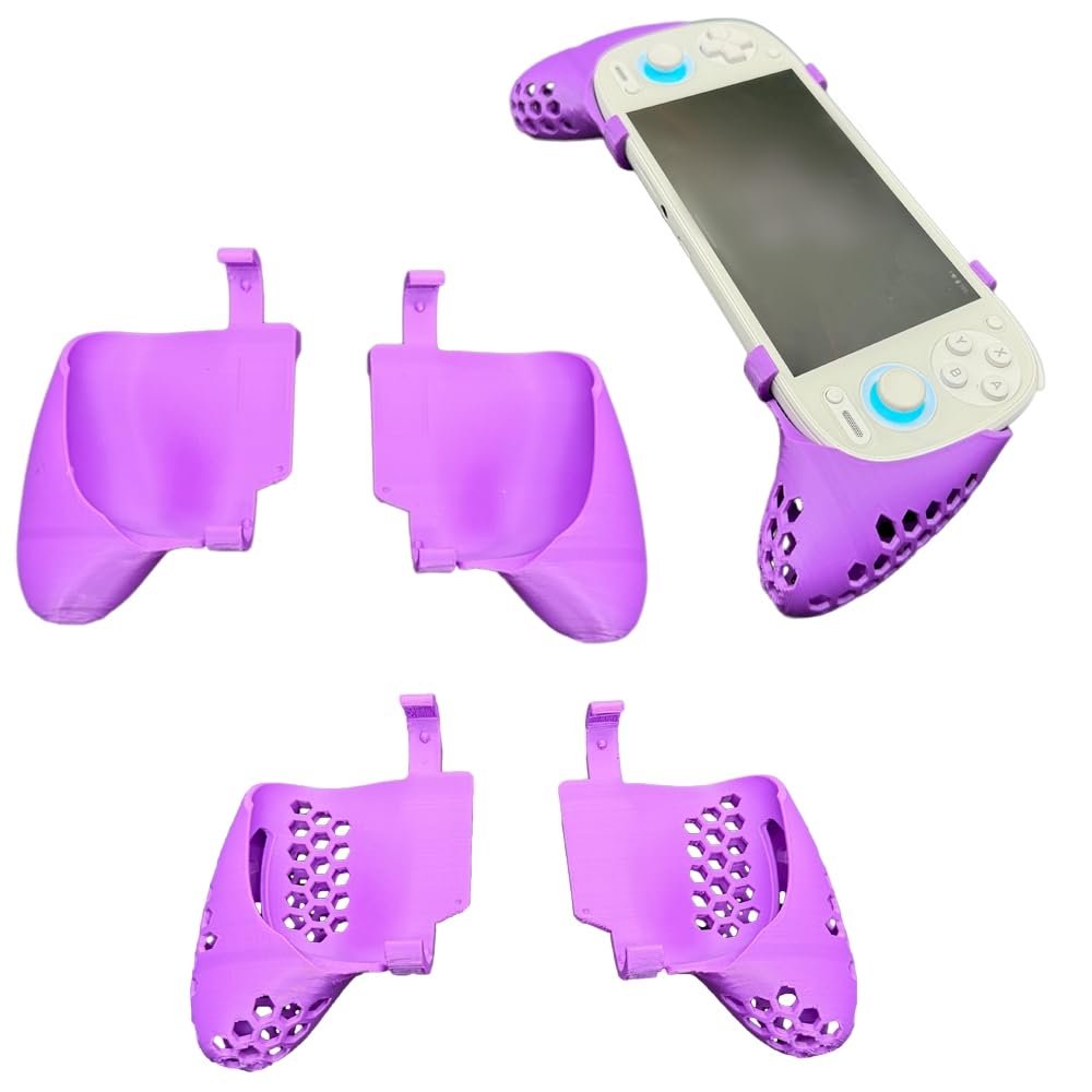 Grip Handle for Retroid Pocket 5, 3D Printed Holding Handle, Game Console Handle Holder for Retroid Pocket 5 (Purple)