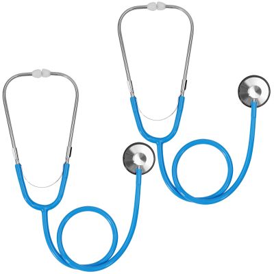 ERDOGLY Kids Stethoscope, 2 Pack Real Working Nursing Stethoscope for Kids Role Play, Toddler Doctor Play Set for Boys Girls, Toy Medical Kit Nurse Cosplay Costume Accessories, Blue