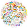 100PCS Cute Rainbow Stickers Pack  Colorful Waterproof Vinyl Decals for Kids, Teens & Girls, Perfect for Water Bottles, Notebooks, Skateboards, Laptops & More view 1