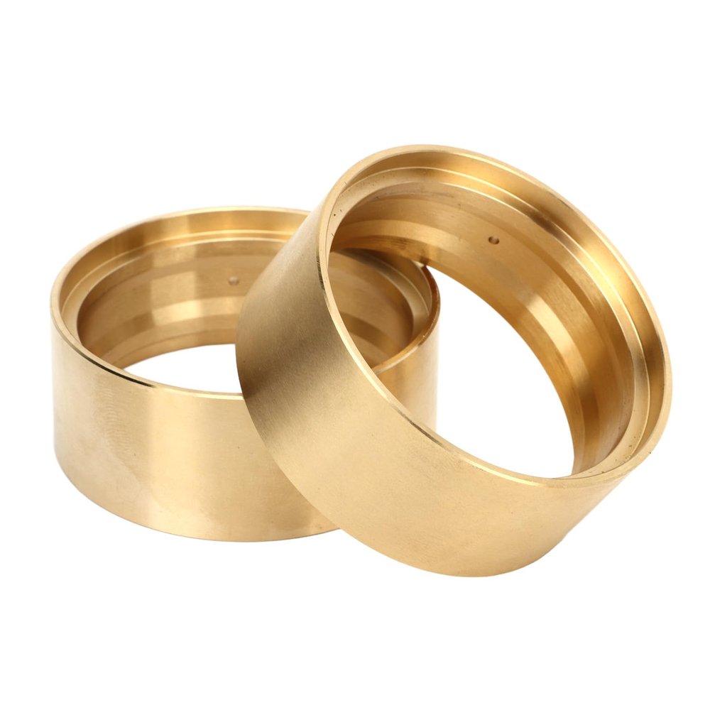 2PCS 1.9in Brass Beadlock Wheel Rings Replacement for Axial SCX10 II 90046 1/10 RC Crawler, Enhance Stability and Robustness (Gold)