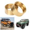 2PCS 1.9in Brass Beadlock Wheel Rings Replacement for Axial SCX10 II 90046 1/10 RC Crawler, Enhance Stability and Robustness (Gold) view 2