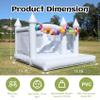 Eachup White Bounce House for Adults Kids,13.12FT Heavy Duty 100% PVC Commercial Bounce House with Big Slide and Ball Pit for Backyard,Birthday Party,Wedding,Outdoor Game with 950w Blower view 2