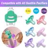 5 Pack Silicone Pacifier Clip Adapter Ring for Philips Avent Soothie, 100% Food-Grade Silicone Binky Clips Holder Adapter Rings Competible with Avent Soothie, BPA-Free Soft Flexible Safe Durable view 2
