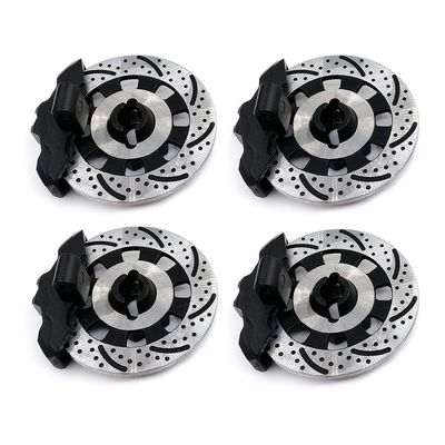 Metal Simulated Brake Disc RC Upgraded Parts for TRAXXAS 1/7 Unlimited Desert Racer UDR RC Car (Black)