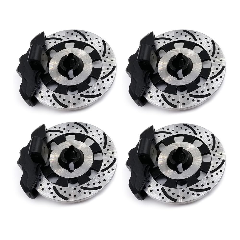 Metal Simulated Brake Disc RC Upgraded Parts for TRAXXAS 1/7 Unlimited Desert Racer UDR RC Car (Black)