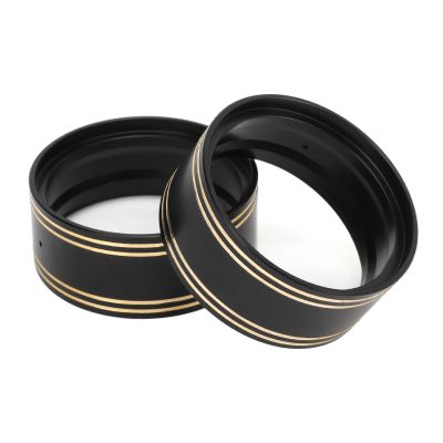 2PCS 1.9in Brass Beadlock Wheel Rings Replacement for Axial SCX10 II 90046 1/10 RC Crawler, Enhance Stability and Robustness (Black)