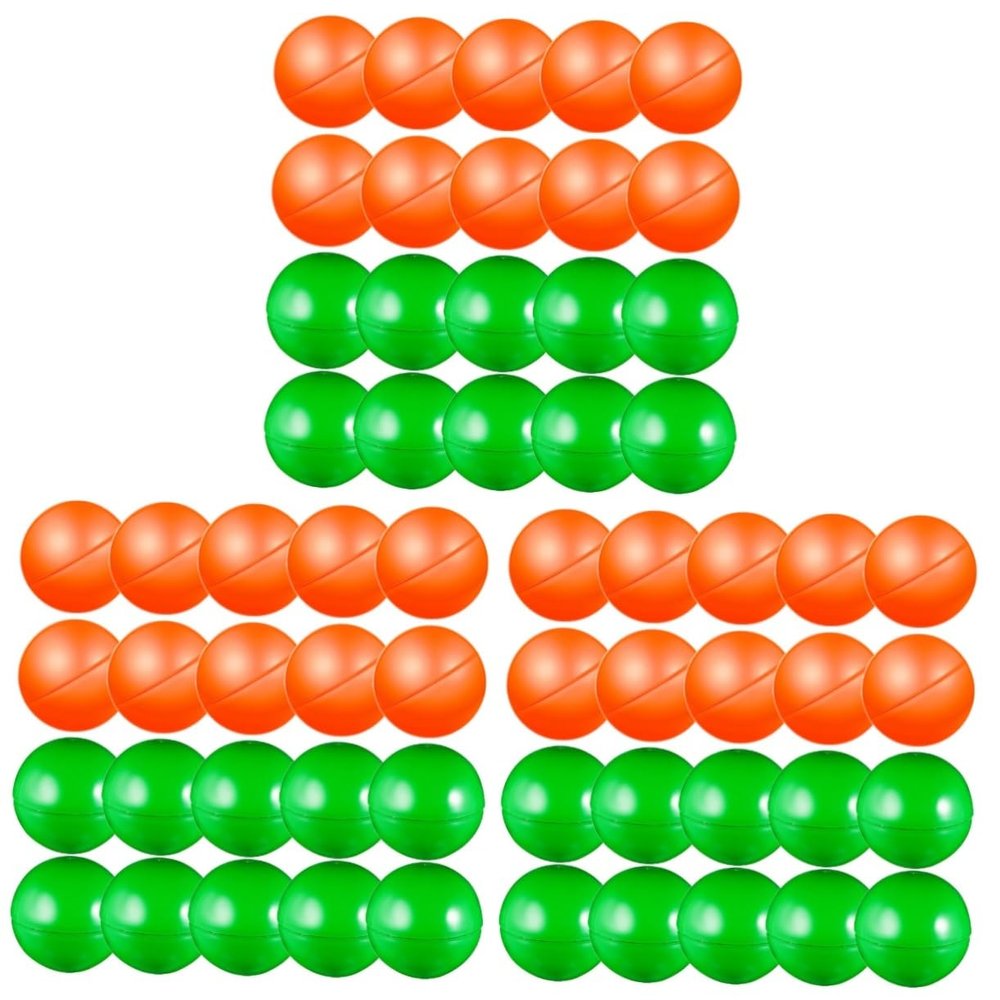 Totority 60pcs Openable Lottery Balls for Party Games Raffle Balls for Fun Activities Fill Surprises for Events Lightweight and Portable Each of Orange and Green
