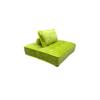 1:6 Scale Green Flannel Low Cushion Sofa, Handmade Dollhouse Furniture, Realistic Model Couch. Desktop Sofa, Gift for Toy Figurine view 1