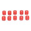 aqxreight 20PCS 6 Sided Number Dice Plastic 16mm Round Corner Polyhedral Dice Set for Numeral Teaching Board Games White (Red) view 1