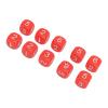 aqxreight 20PCS 6 Sided Number Dice Plastic 16mm Round Corner Polyhedral Dice Set for Numeral Teaching Board Games White (Red) view 2