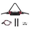 1/10 Car Front Bumper, Steel RC Crawler Bumper with LED Lights Upgraded Part for Axial SCX10 90046 view 1