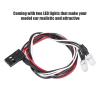 1/10 Car Front Bumper, Steel RC Crawler Bumper with LED Lights Upgraded Part for Axial SCX10 90046 view 4