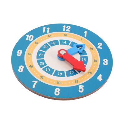 Alipis Wooden Educational Teaching Clock for Boys and Girls Multi-Functional Learning Tool Bright Colors and Smooth Edges for Math Skills Development Home and Classroom Activities